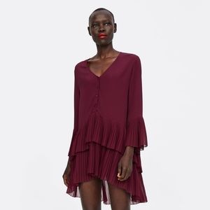 Zara pleated blouse